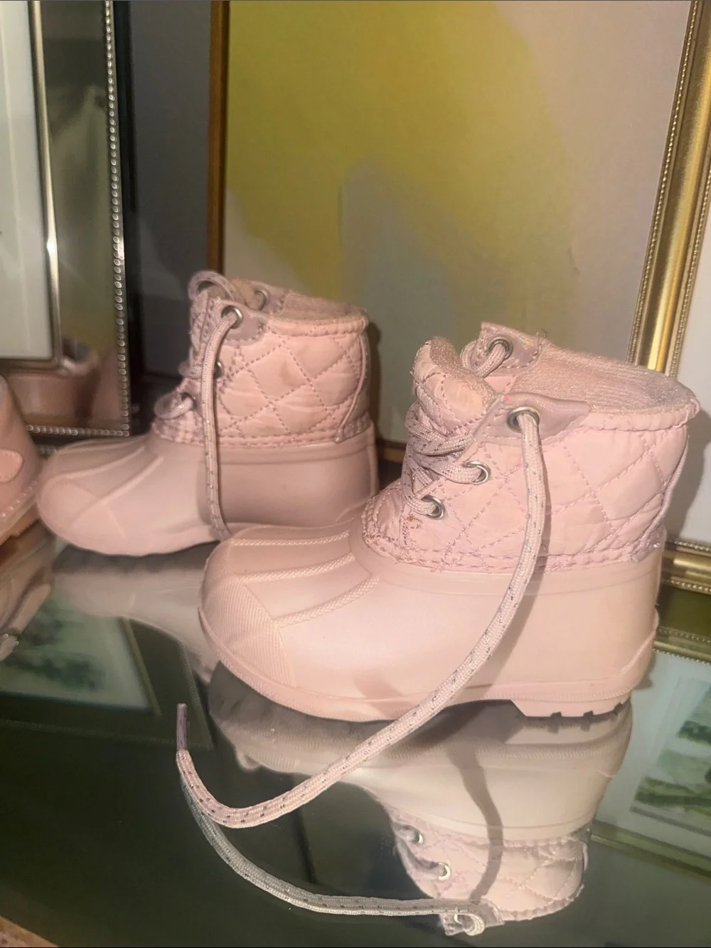 Sperry girls Pink Winter Snow Boots size 9